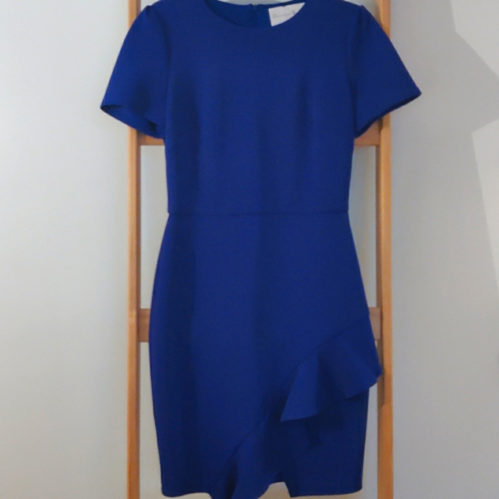Charles Henry Sz S Dress Cobalt Blue